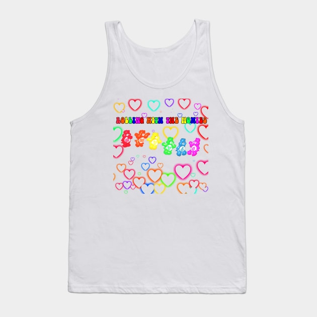 Rolling with the homies LGBTQ symbols Tank Top by Lewd Crude Never Rude